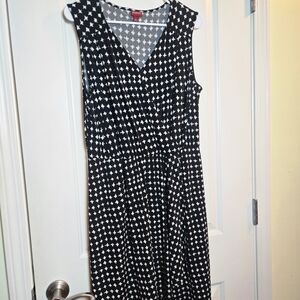 Merona Black and White Geometric Midi Dress
